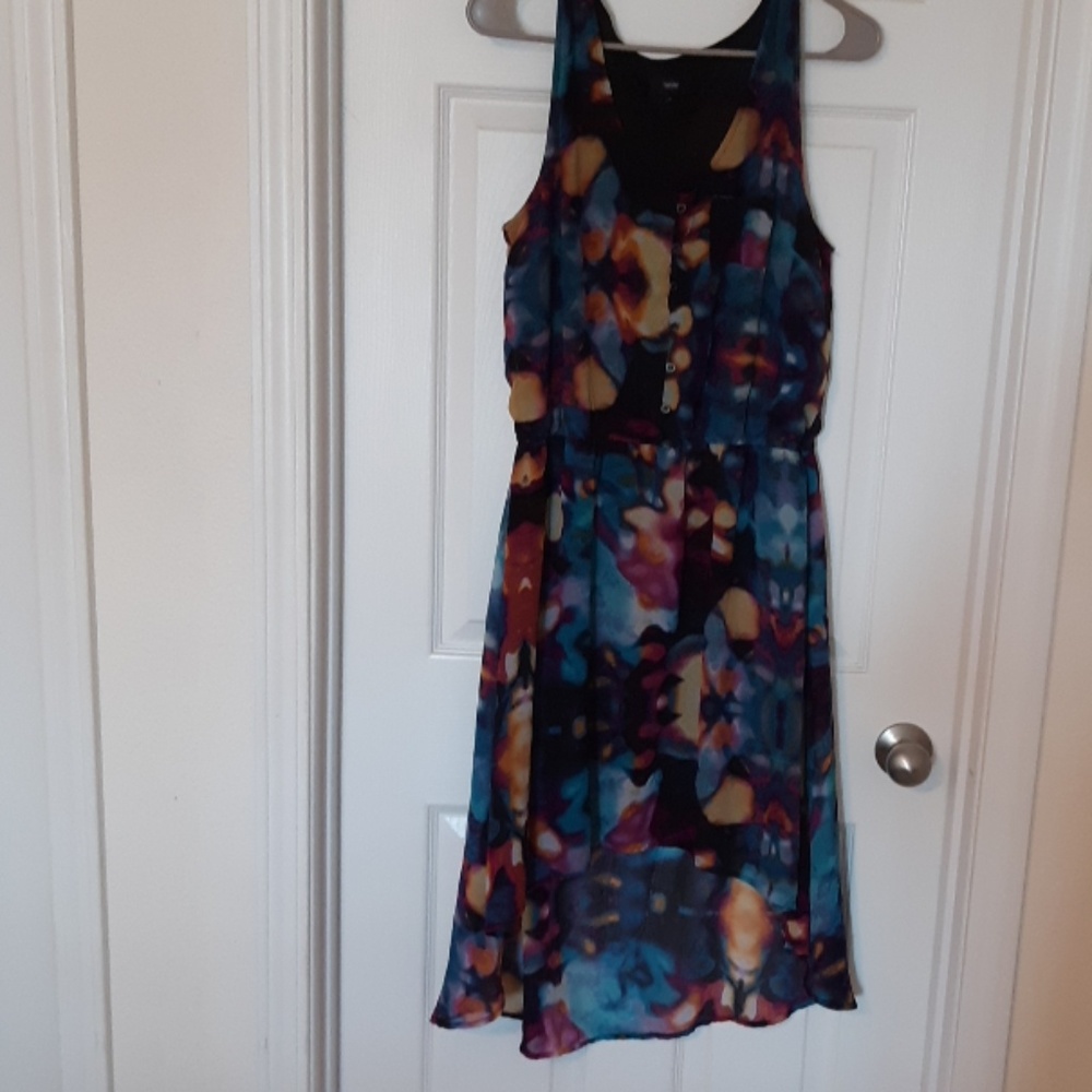 Multi color hi lo dress